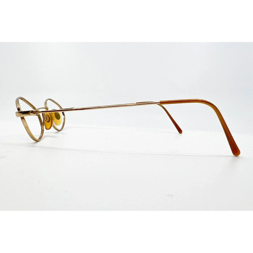 Anne Klein Eyeglasses Women Gold Tortoise Oval Frames Italy K1087 47-19-130